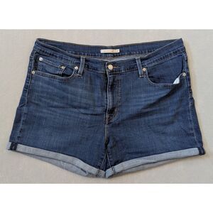 Levi's Women's Mid Length Shorts Dark Wash Size 34